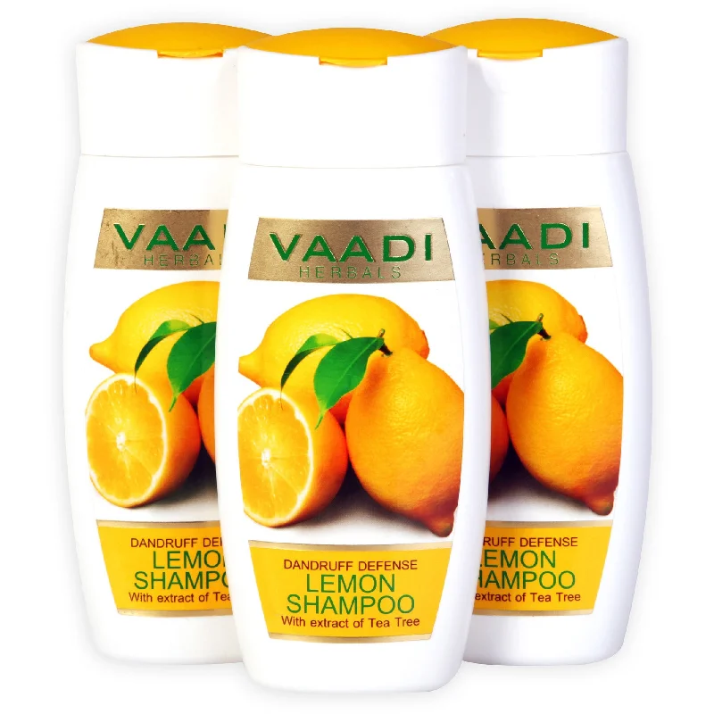 Value Pack of 3 Dandruff Defense LEMON SHAMPOO with extract of Tea Tree (110mlx3)