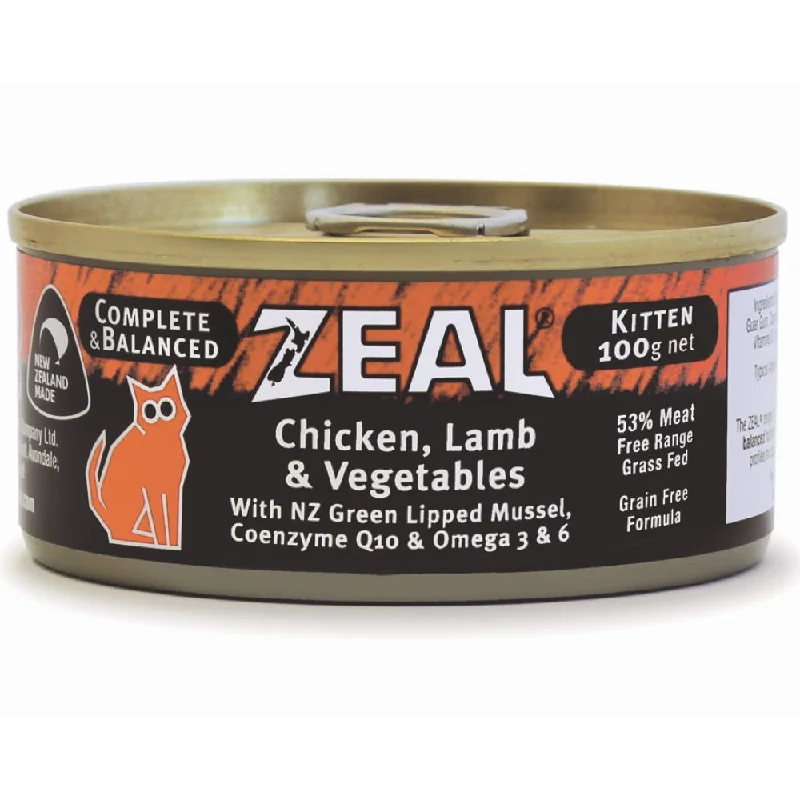 Zeal Chicken, Lamb & Vegetables Kitten Canned Cat Food 100g