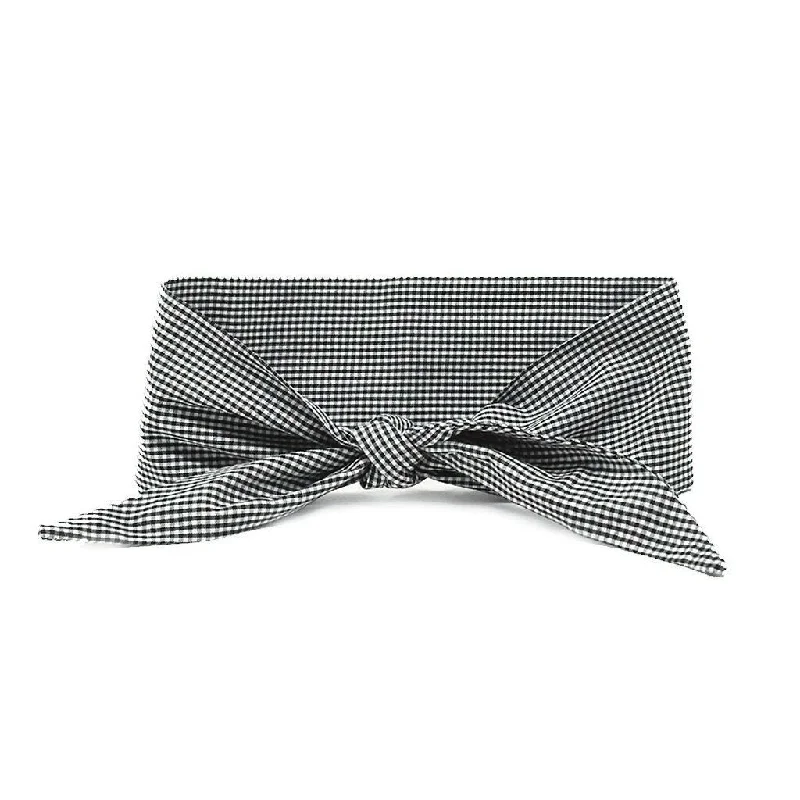 Dog Bandana Necktie Black Gingham