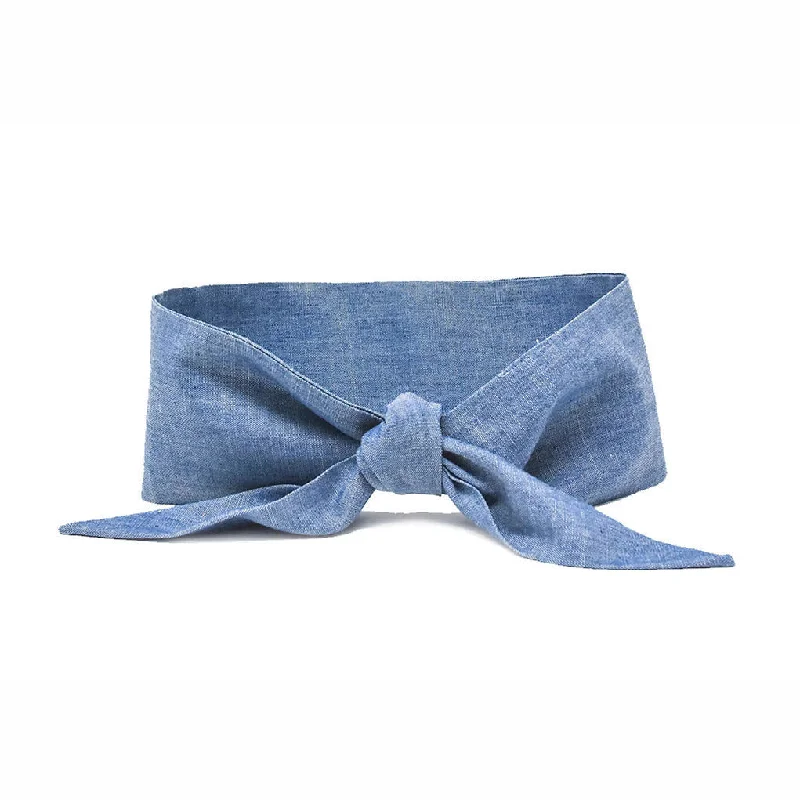 Dog Bandana Necktie Chambray