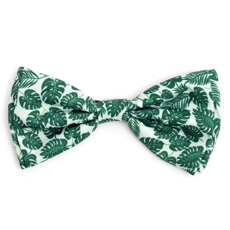 Tropical Leaves Dog Bow Tie