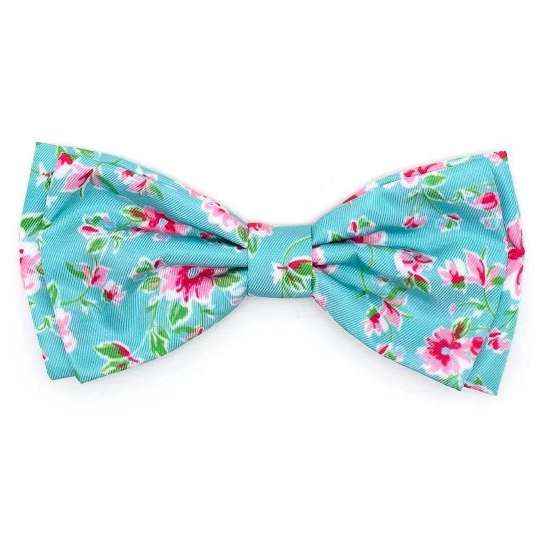 Watercolor Floral Dog Bow Tie