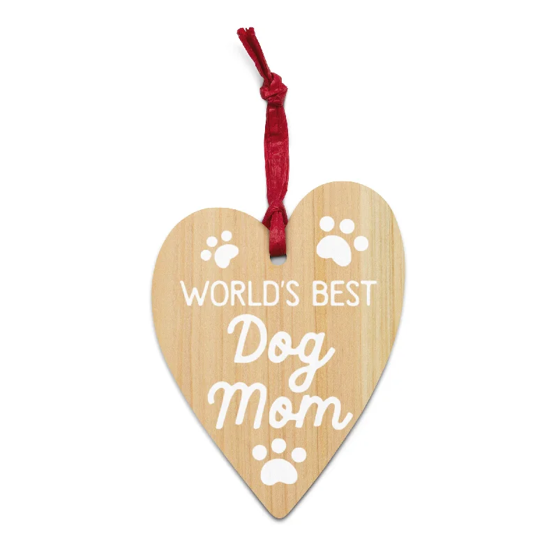 2023 World’s Best Dog Mom wooden ornament