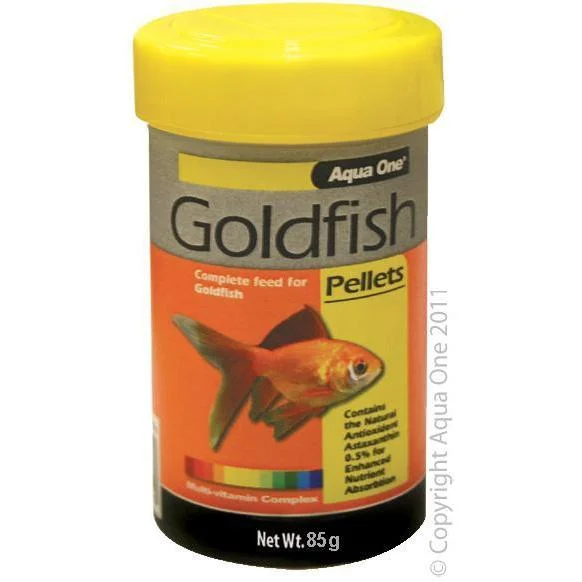 Aqua One Goldfish Pellets 2mm Fish Food 85g