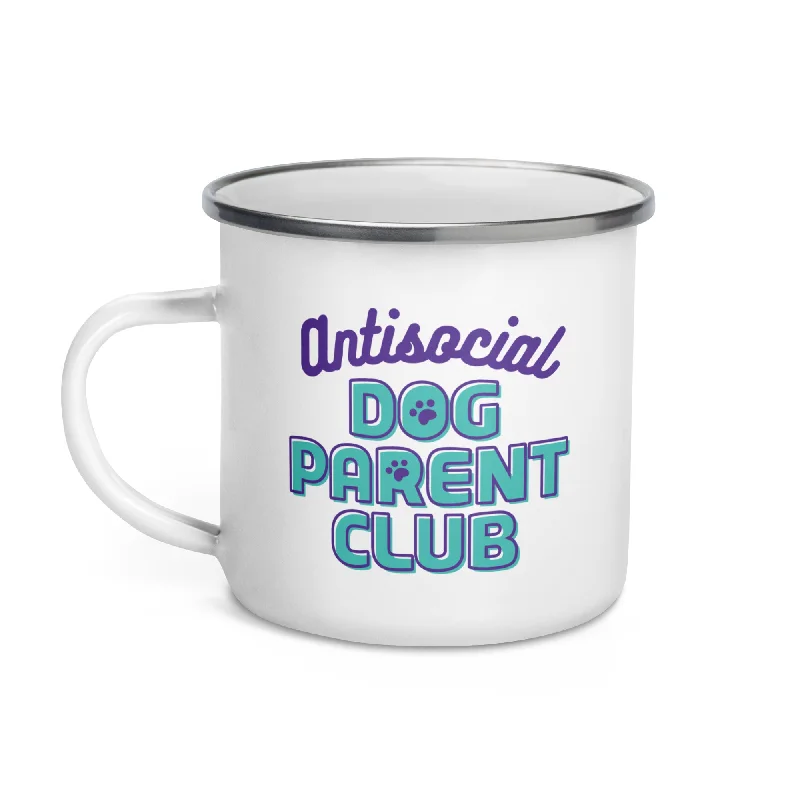 Antisocial Dog Parent Club enamel mug