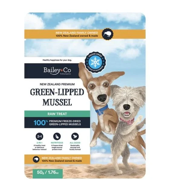 Bailey+Co New Zealand Freeze Dried Raw Dog Treat (Green-Lipped Mussel)