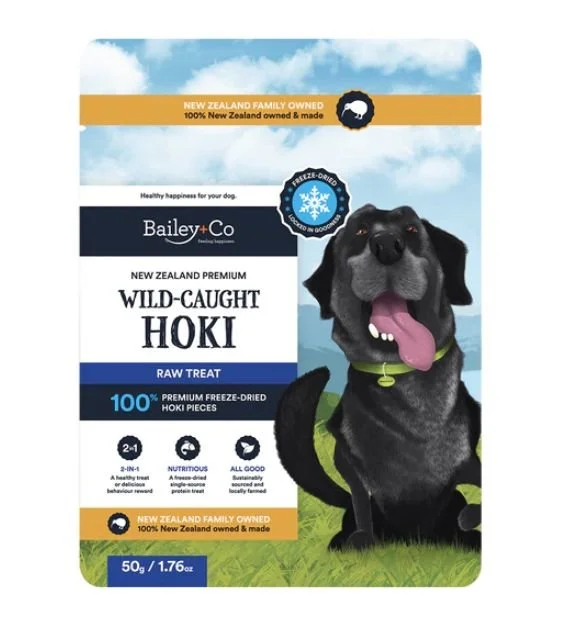 Bailey+Co New Zealand Freeze Dried Raw Dog Treat (Wild-Caught Hoki)