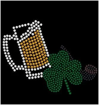 Beer Mug, Clover, & Pipe Rhinestone Bandana- Many Colors