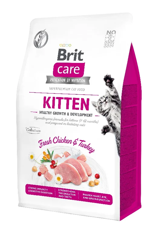 BRIT CARE Cat KITTEN Healthy Growth&Development, bez žitarica, 2 kg