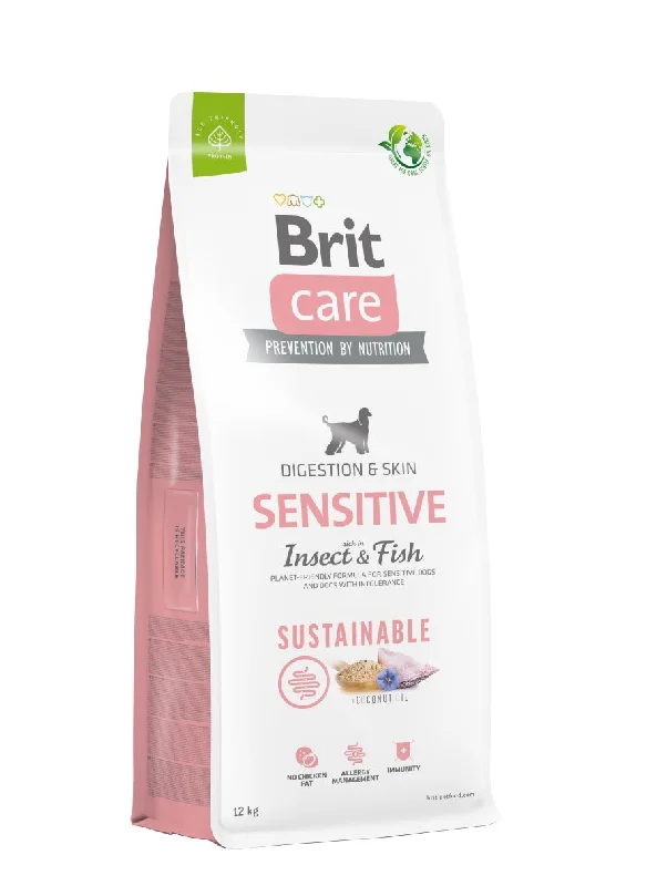 BRIT CARE Digestion & Relax Sustainable Sensitive, bogato insektima i ribom 12kg