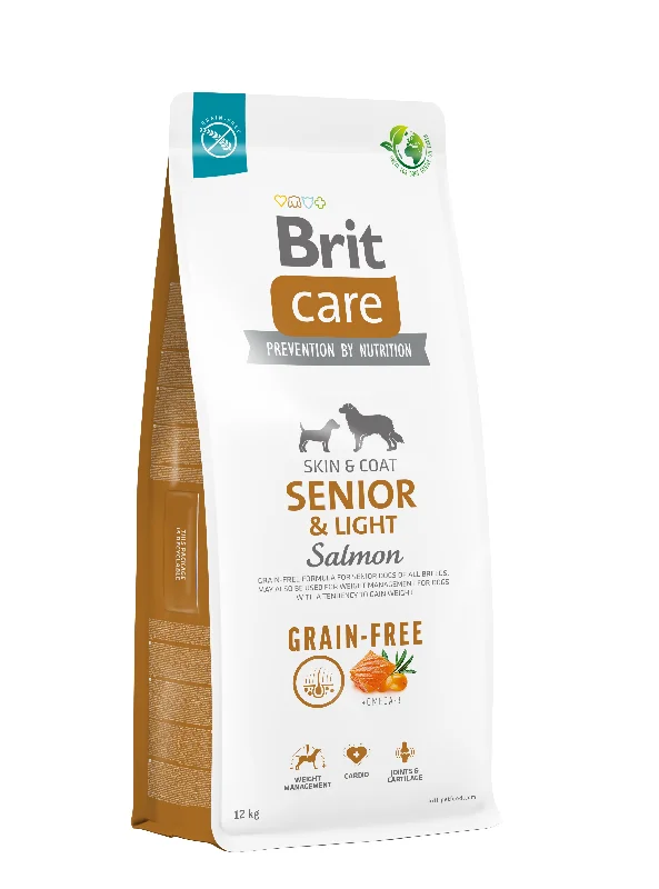 BRIT CARE Grain-free Skin&Coat SENIOR & Light, losos i krumpir, 12kg