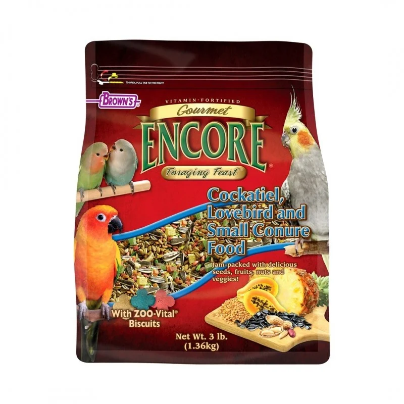 Brown's Encore Gourmet Foraging Feast Cockatiel Food