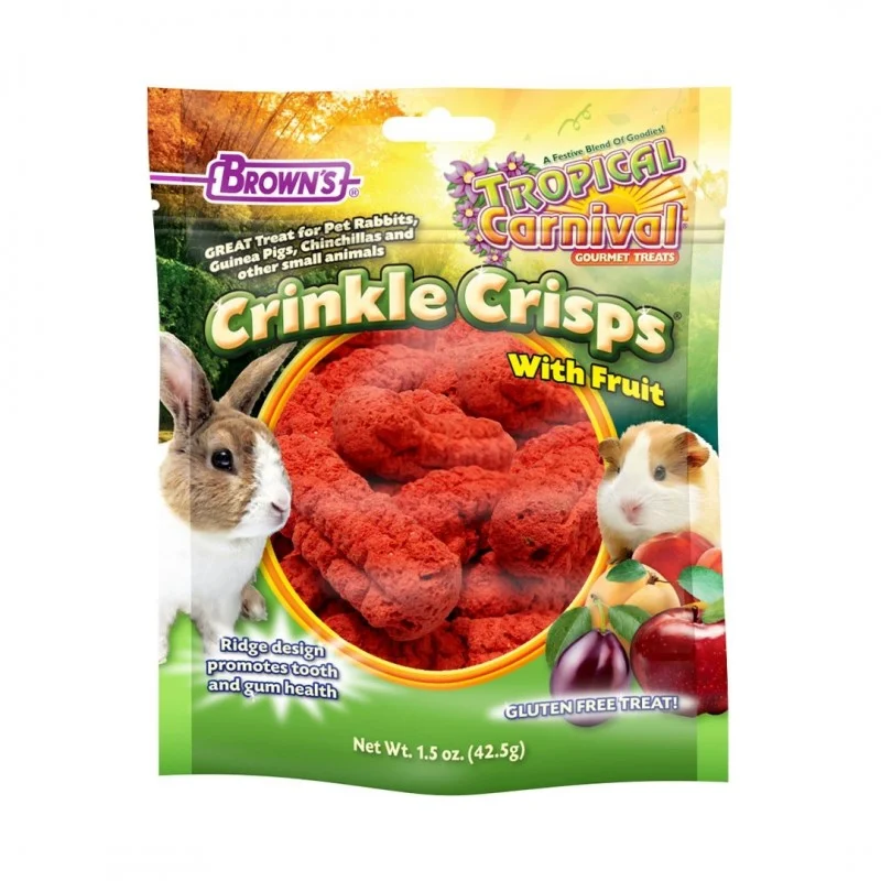 Brown's Tropical Carnival Crinkle Crisps With Fruit Gluten Free Small Animal Treat