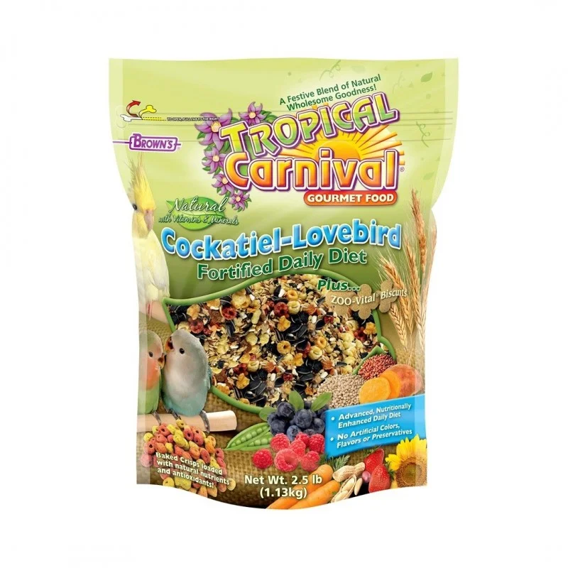 Brown's Tropical Carnival Natural Cockatiel Lovebird Fortified Bird Food