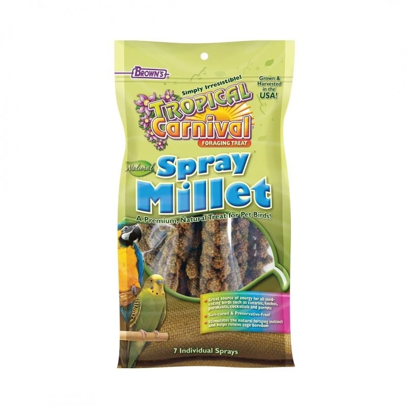 Brown's Tropical Carnival Natural Spray Millet Bird Treat