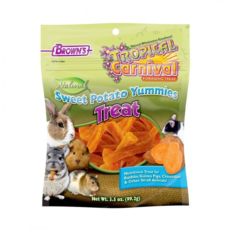 Brown's Tropical Carnival Natural Sweet Potato Small Pet Treats