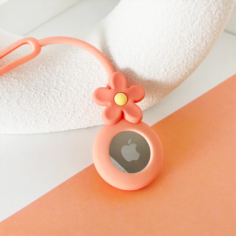 Cute Flower AirTag Case - Orange by Coconut Lane