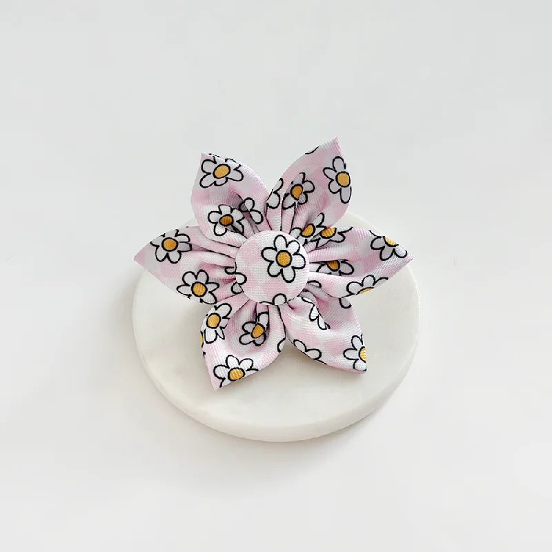 Daisy Gingham Rave Collar Flower