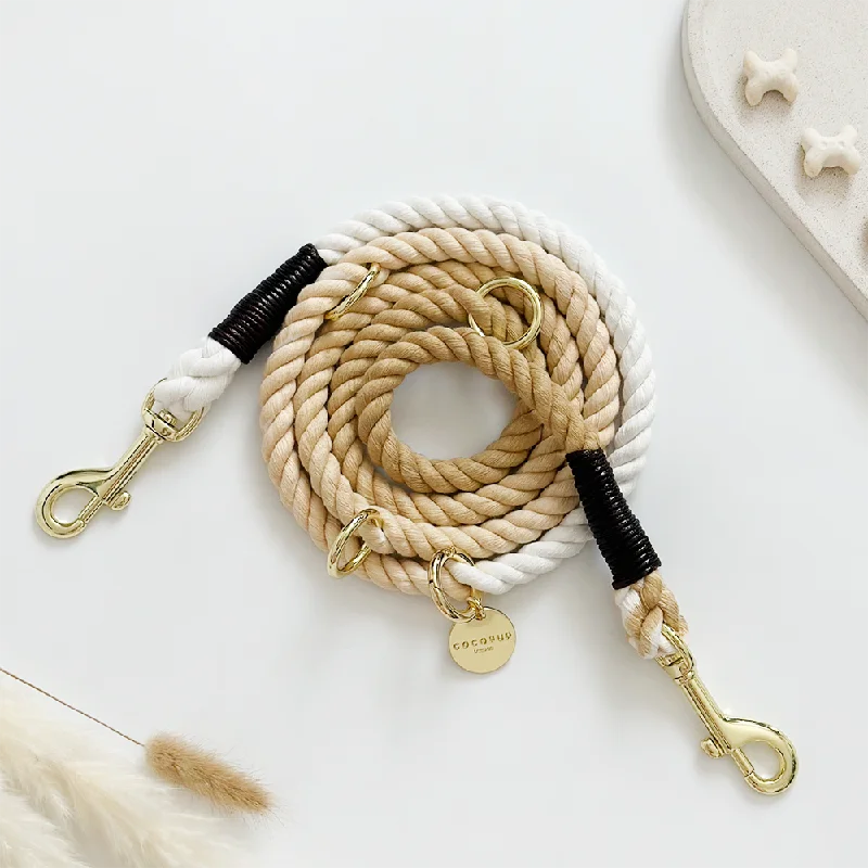 Double Ended Rope Lead - Cappuccino