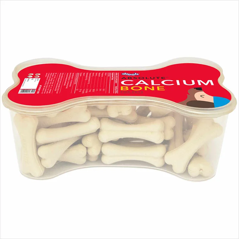 Drools Absolute Calcium Bone Jar Dog Supplement Treats, Chicken Flavor