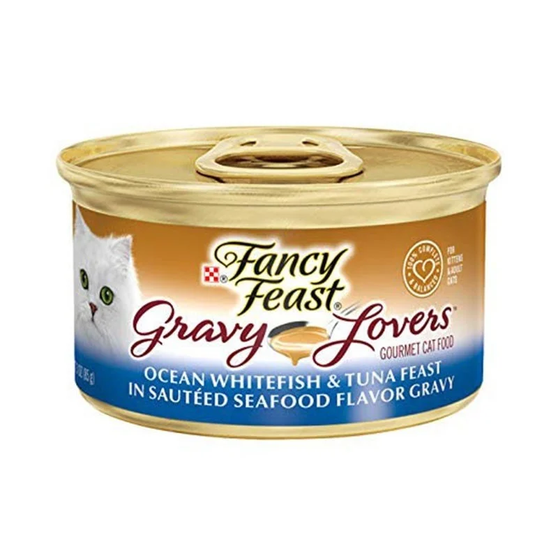 Fancy Feast Gravy Lovers Ocean Whitefish & Tuna Feast In Sauteed Seafood Flavor Gravy Canned Cat Food