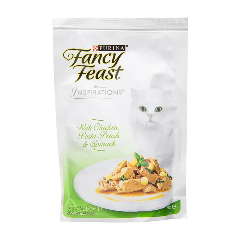 Fancy Feast Inspirations With Chicken, Pasta Pearls & Spinach Pouch Cat Food