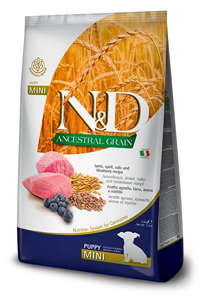 Farmina N&D Dog Ancestral Grain Lamb & Blueberry Puppy Mini *SPECIAL ORDER*