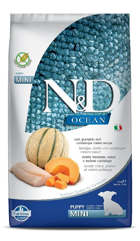 Farmina N&D Ocean Grain Free Cod, Pumpkin and Cantaloupe Melon Mini Puppy Dog Food