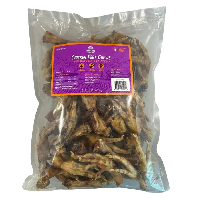 Farmland Traditions Chicken Feet Dog Treats 2.1 lb