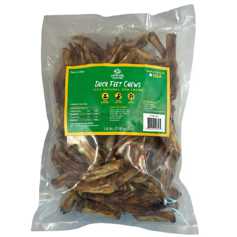 Farmland Traditions Duck Feet Dog Treats 1.43 lb