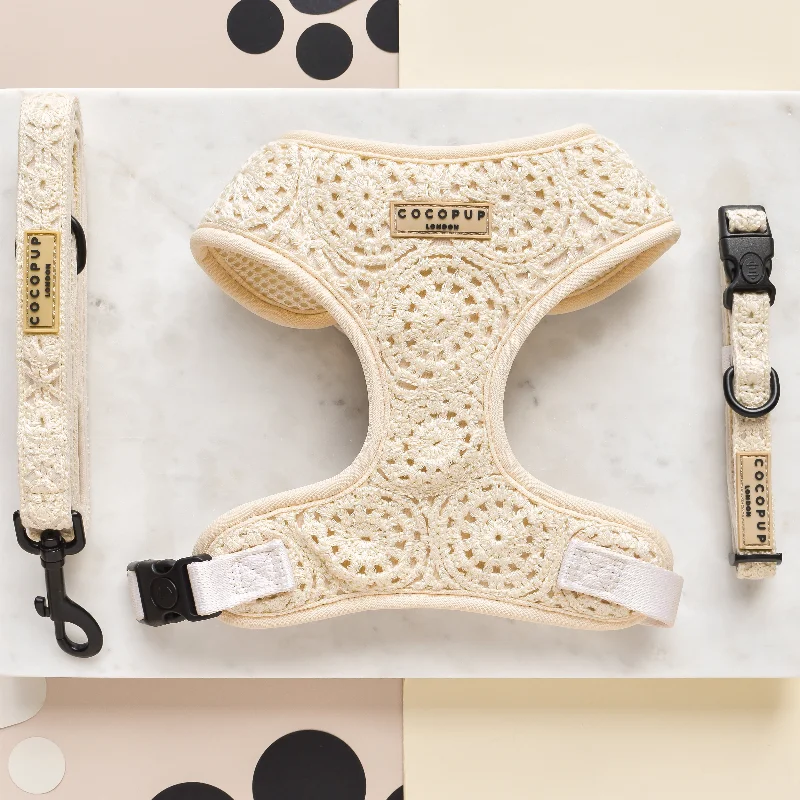 Festival Crochet Adjustable Neck Harness, Lead & Collar Bundle