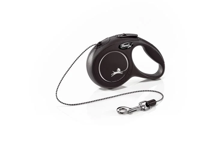 Flexi New Classic Cord Retractable Leash - XS-BLACK