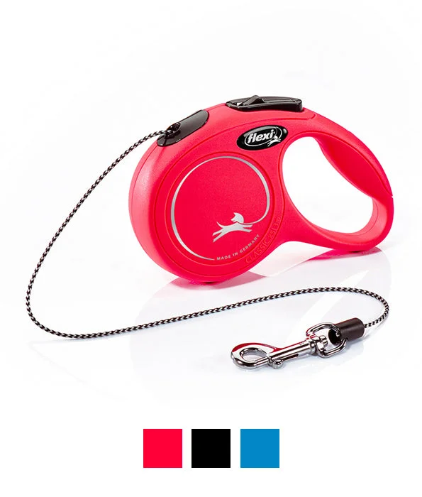 Flexi New Classic Cord Retractable Leash - XS-RED