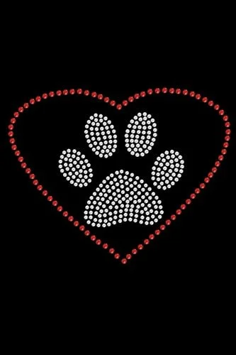 Heart with Paw Bandana- Many Colors