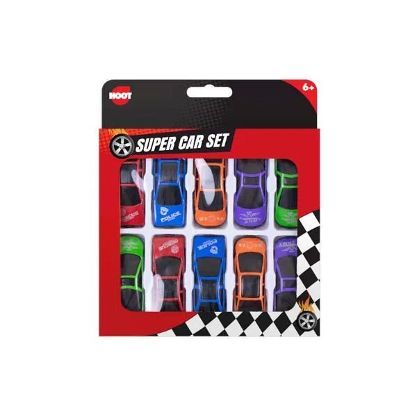 Hoot Super Car Set 10 Pack