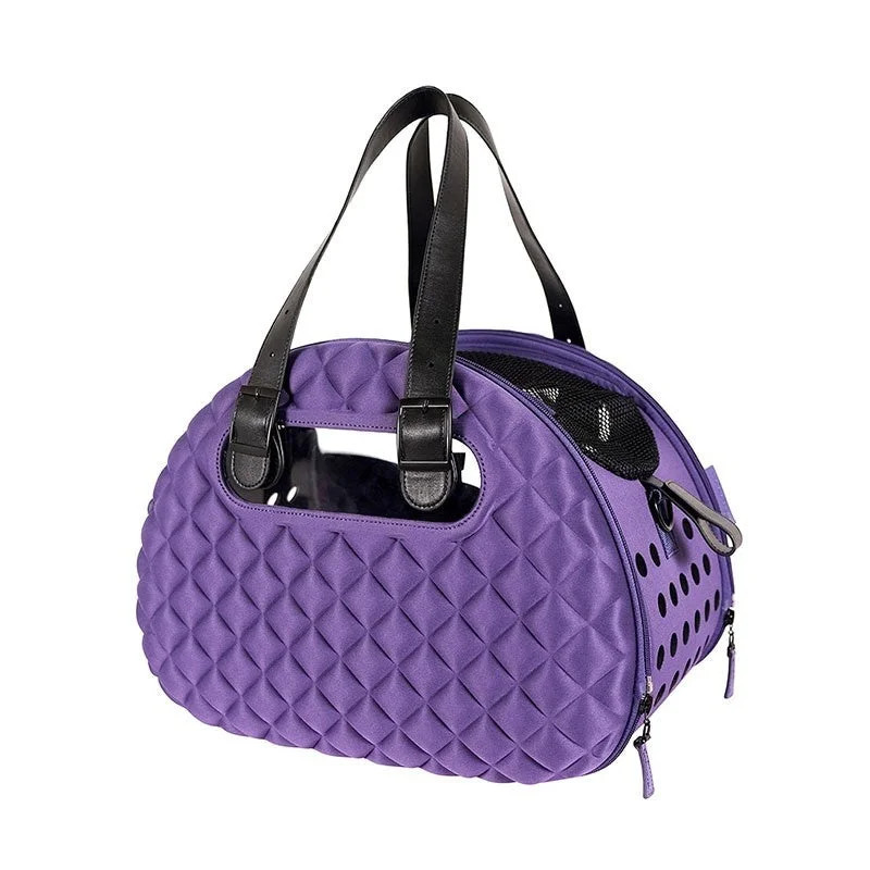 Ibiyaya Diamond Deluxe Pet Carrier (Dark Purple)