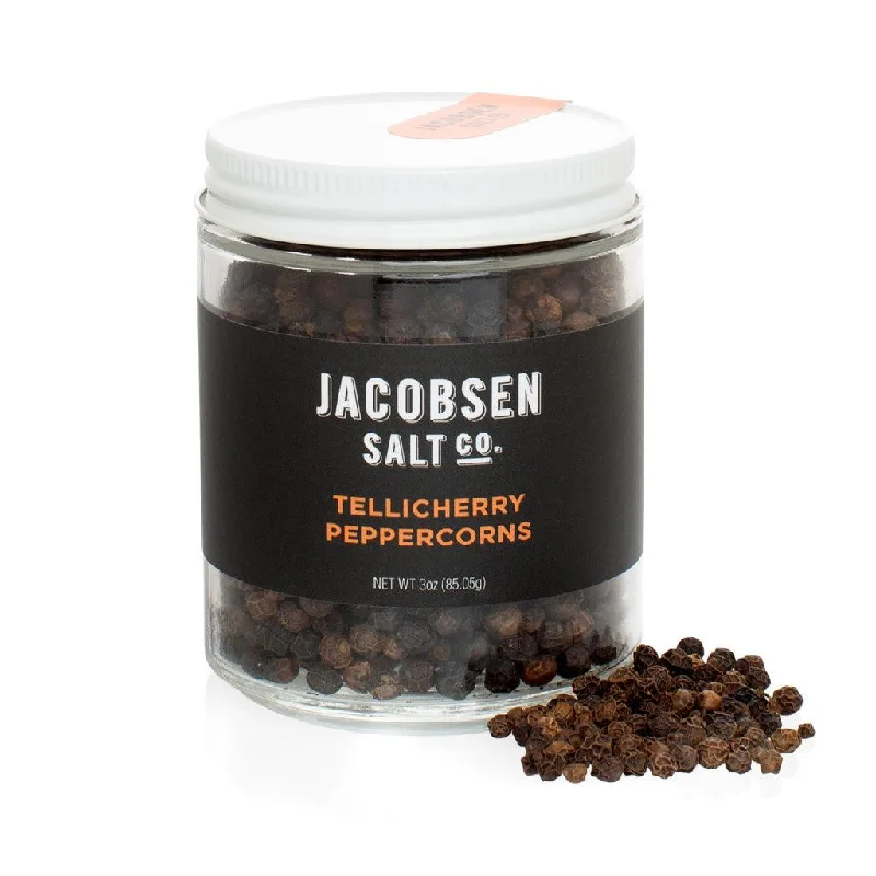 Jacobsen Salt Co. Black Tellicherry Peppercorns, 3 oz.