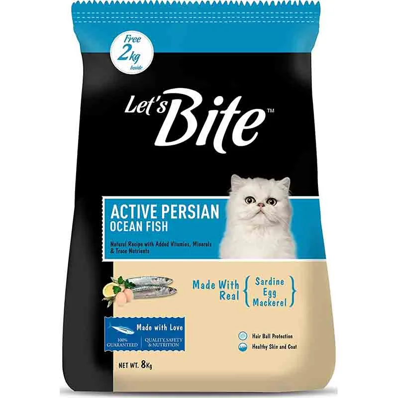 Let's Bite Active Persian Adult (+1 Year) Ocean Fish, Dry Cat Food