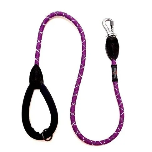 Long Paws - Purple Padded Rope Lead - 120cm (48")