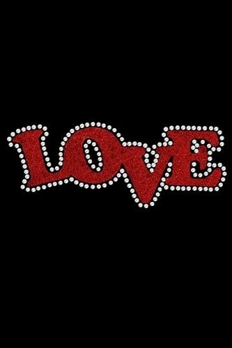 Love - Red Glitter Bandana- Many Colors