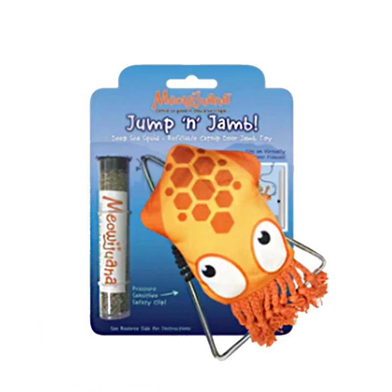 MEOWIJUANA Jump 'N Jamb Deep Sea Squid Toy