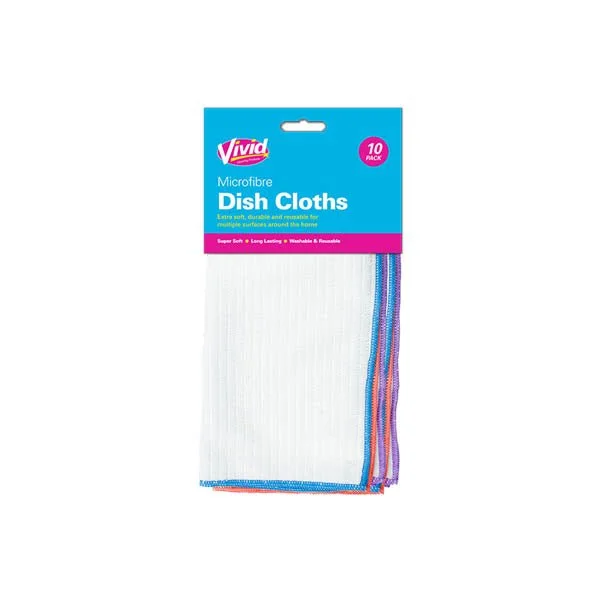 Microfibre Dish Cloths 10 Pack