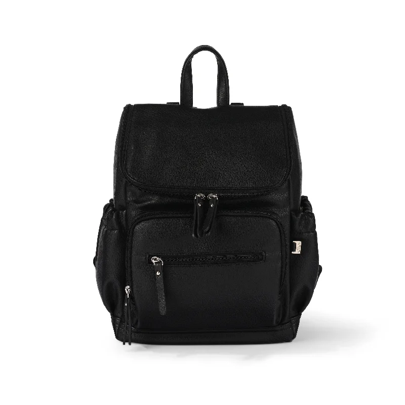 Oioi Mini Signature Backpack - Black Vegan Leather