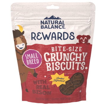 Natural Balance Crunchy Biscuits With Real Bison Small Breed Recipe Dog Treats