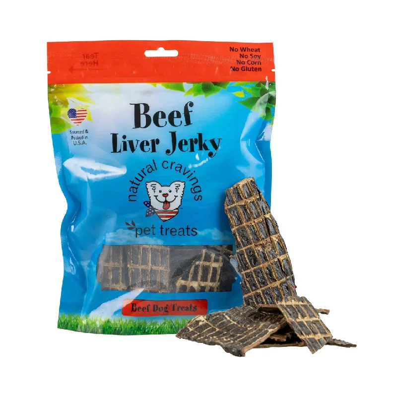 Natural Cravings Beef Liver Jerky for Dogs 12 oz