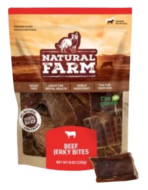 Natural Farm Beef Jerky Bites 8oz Bag