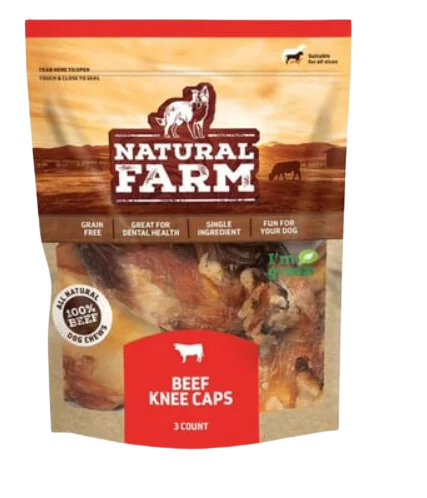 Natural Farm Beef Knee Caps 3-Pack Bag