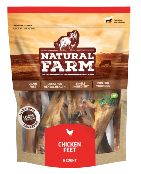 Natural Farm Chicken Feet 6-Pack Bag