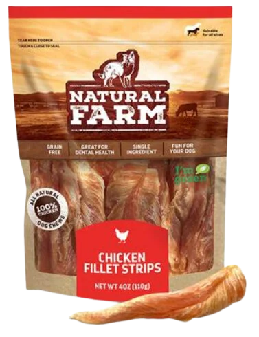 Natural Farm Chicken Fillet Strips 4oz Bag