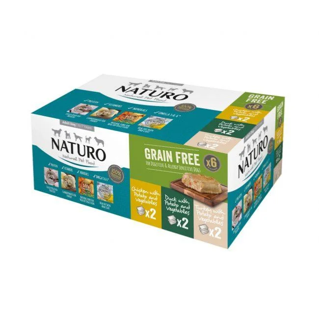 Naturo | Grain Free Wet Dog Food | Variety Pack - 6 x 400g